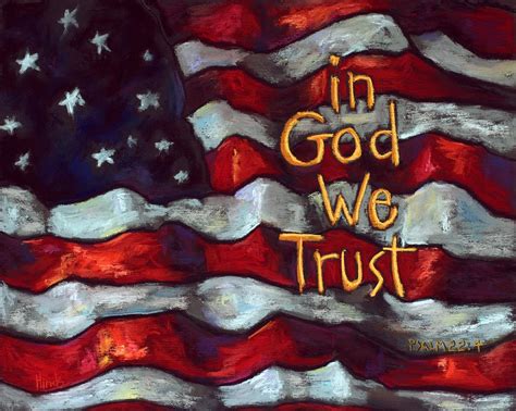 American Flag In God We Trust Painting By David Hinds Fine Art America