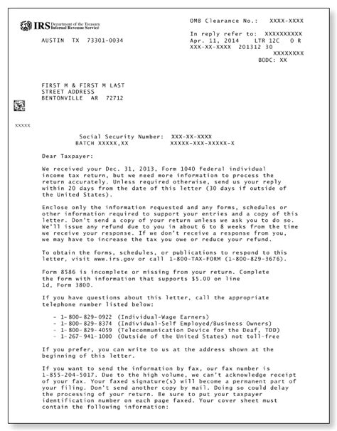 That can wait for a while, you might be. IRS Audit Letter 12C - Sample 1