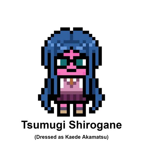 Tsumugi Dressed As Kaede Dr Style Pixel Sprite By Hokky1 On Deviantart