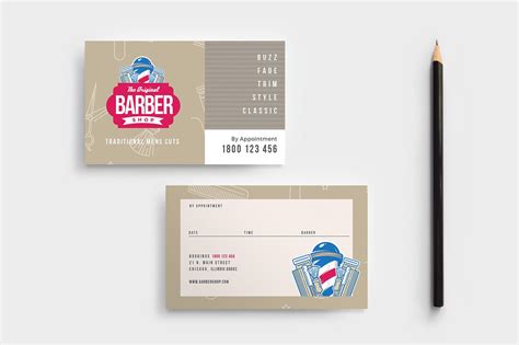 Barbers Shop Business Card Template In Psd Ai And Vector Brandpacks