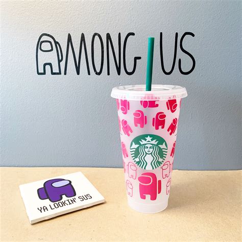 Among Us Starbucks Full Wrap Vinyl Decals Frosted Cold Cup Etsy
