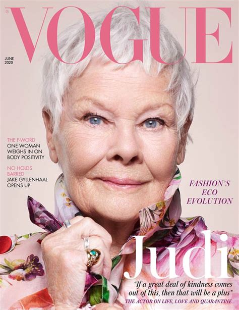 Dame Judy Dench British Vogue Uk Magazine June 2020 Issue Fashion Tom Lorenzo Site 2 Tom