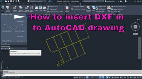 How To Insert Dxf File Into Autocad Drawing Youtube