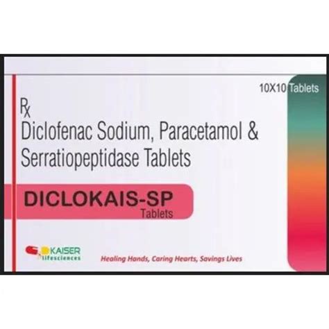 Allopathic Diclofenac Sodium Paracetamol And Serratiopeptidase Tablets At Best Price In Chandigarh