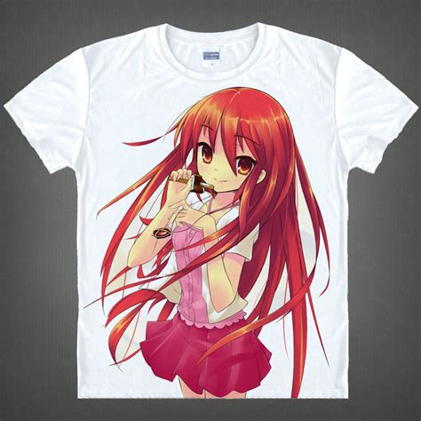 Burning Eyed Shana T Shirt Crimson Realm Shirt Cool T Shirts Anime Clothing Cute Lovely Kawaii