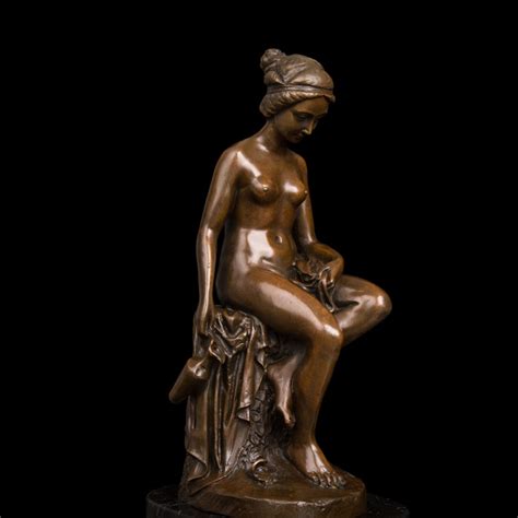 ATLIE BRONZES Western Art Beauty Naked Woman Figurine Bronze Girl