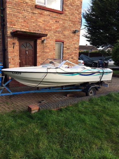 14ft Fletcher Speed Boat Trailer70hp Outboard In Bournemouth