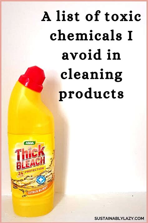 A List Of Chemicals I Try To Avoid In Cleaning Products — Sustainably Lazy