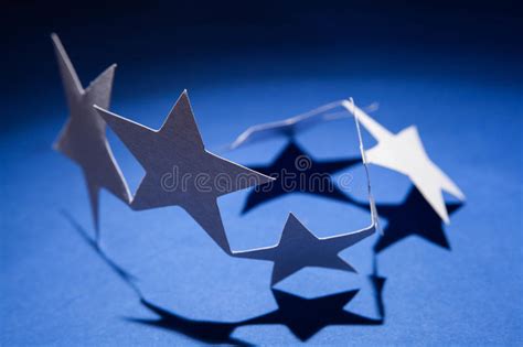 Paper Stars Group On A Colour Background Stock Image Image Of Figure