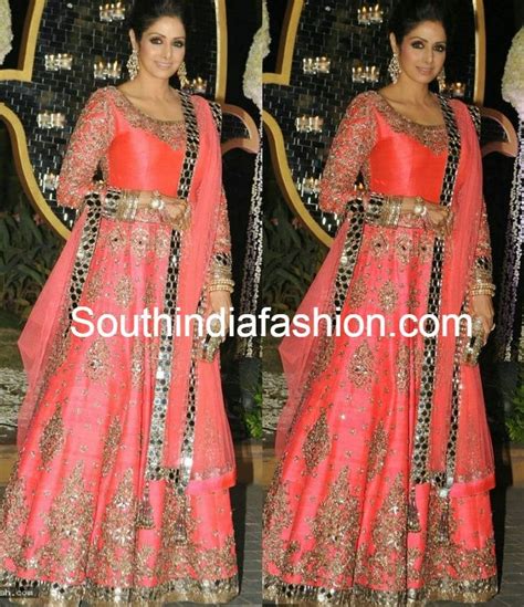 Sridevi Kapoor In Manish Malhotra Anarkali South India Fashion India Fashion Indian Gowns