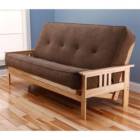This futon and mattress is a classic hardwood frame with mission style arms. Monterey Full Size Wood Futon Frame | DCG Stores
