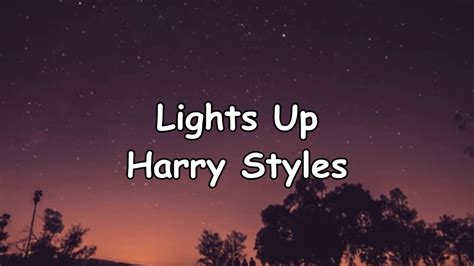 Lights Up Harry Styles Lyrics Youtube