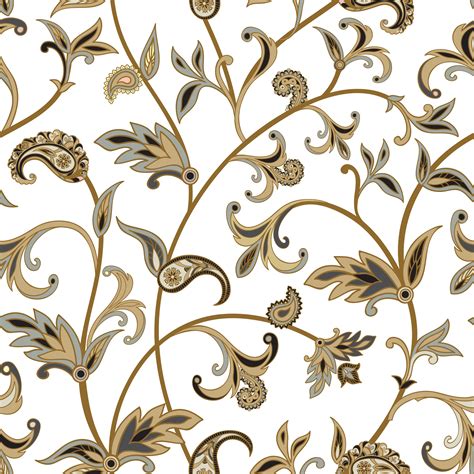 Floral Tiled Pattern Flourish Oriental Background Ornament Wi 588549