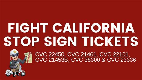 Fight California Stop Sign Tickets Ticketbust Youtube