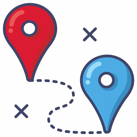 Distance Pin Route Icon Download On Iconfinder