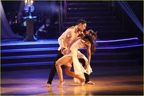 Full Sized Photo Of Janel Parrish Kiss Val Chmerkovskiy Dwts Pics 02 Janel Parrish And Val
