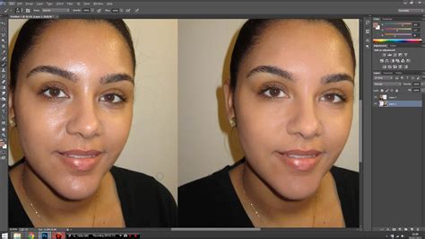 Easy Photoshop Tips Mattify Shiny Skin Youtube