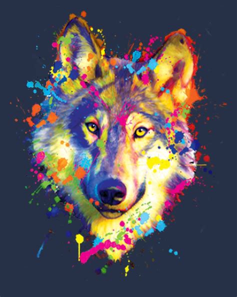 Colorful Wolf Neon Wallpapers Top Free Colorful Wolf