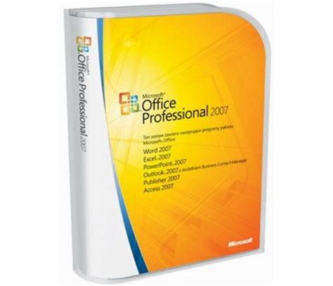 Microsoft Office Professional 2007 Box Programy Biurowe Sklep