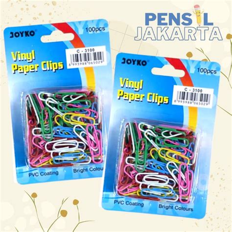 Jual Klip Kertas Warna Warni JOYKO Paper Clip C Isi PCS Shopee Indonesia