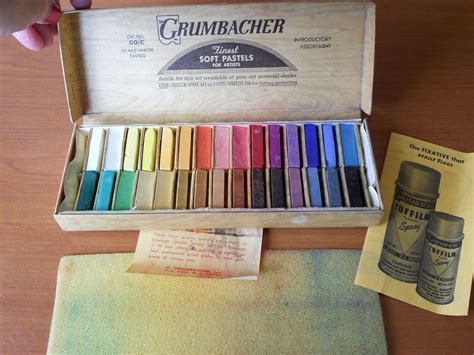Vintage Grumbacher 30 Soft Pastels Half Length 00c Soft Pastel