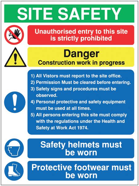 Site Safety Signs Workplace Safety Signs Seton