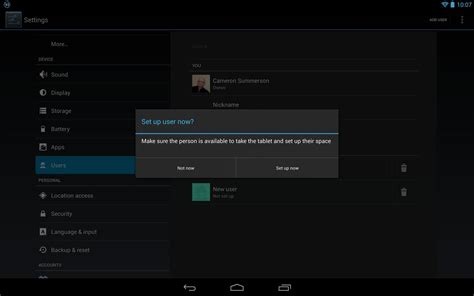 How To Set Up Multiple Users On Your Android Jelly Bean 42 Tablet