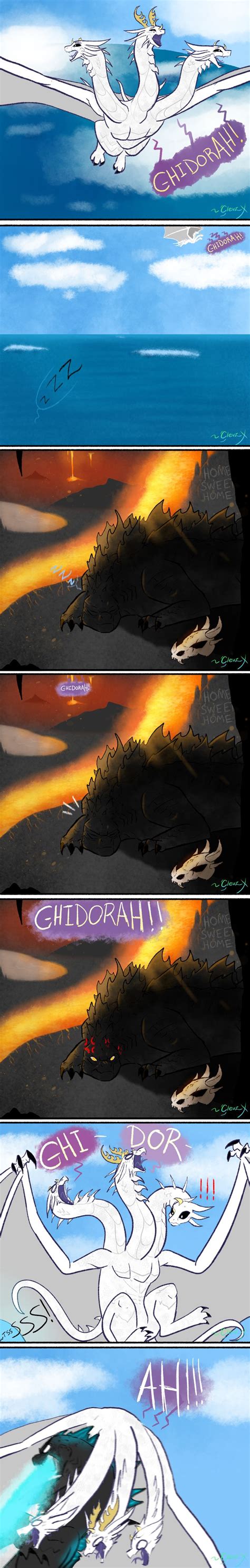 GHIDORAH By ClevzX On DeviantArt Godzilla Comics Godzilla Wallpaper Godzilla Funny
