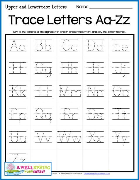 Tracing Alphabet Letters Printable