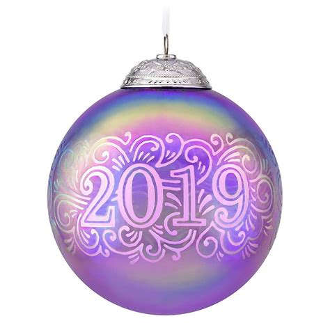 Hallmark Keepsake Year Dated 2019 Christmas Commemorative Glass Ball