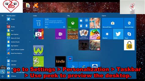 Show Desktop Button Hidden Tricks Inside Windows 10 Youtube