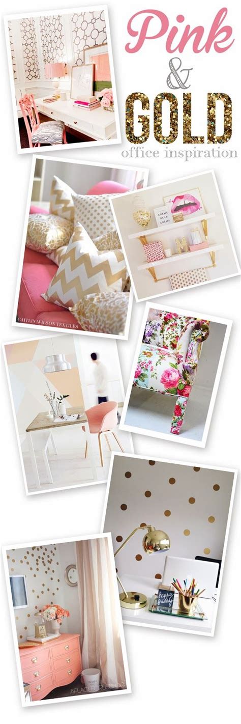 Pink And Gold Office Inspiration Im Re Doing My Home