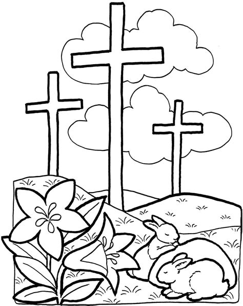 Easter Printable Coloring Pages Religious At Getdrawings Free Download