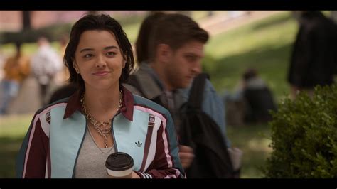adidas women s jacket of midori francis as alicia in the sex lives of college girls s01e04