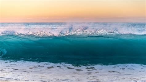Download Wallpaper 1920x1080 Wave Sea Surf Water Spray