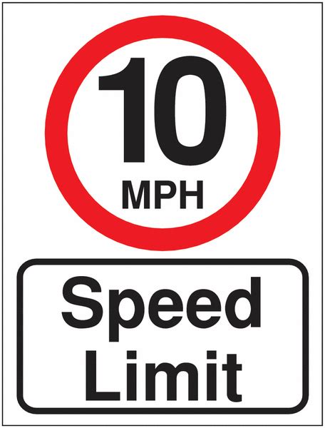 Projecting Car Park Signs 10 Mph Speed Limit Seton
