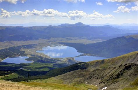 Lakes From Above From Mount Elbert Colorado Image Free Stock Photo