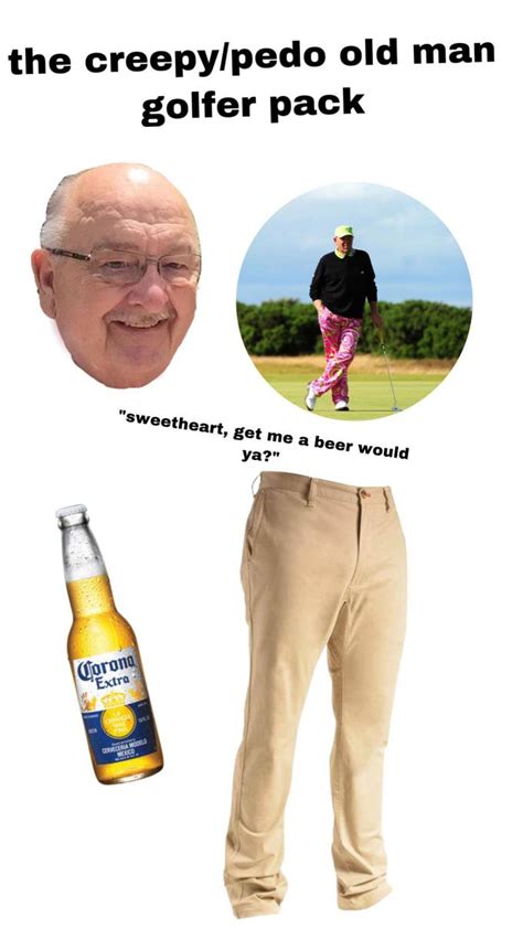 The Creepy P Old Man Golfer Starter Pack Rstarterpacks