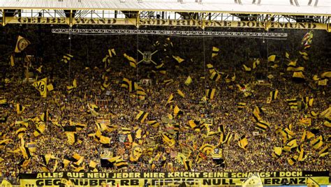 Dortmund fans created something special with their yellow wall. Borussia Dortmund: 8 of the Best Yellow Wall Displays ...