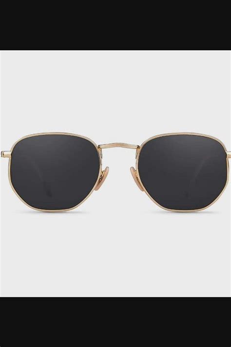 Hexagonal Polarized Sunglasses For Men And Women Gold Frame Grey Polarized Lens Cy18i8hi234
