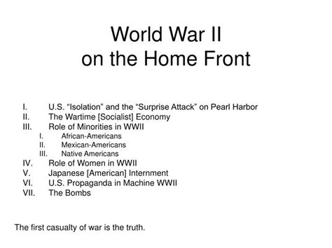 Ppt World War Ii On The Home Front Powerpoint Presentation Free