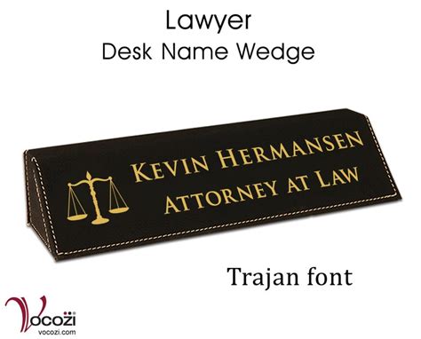 Lawyer Attorney Personalized Desk Name Plate Leatherette Desk Etsy