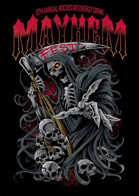 Mayhem Festival 2012 Metal Posters Art Grim Reaper Art Horror Art