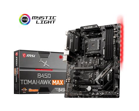 Msi B450 Tomahawk Max Ii Atx Gaming Motherboard Rb Tech And Games
