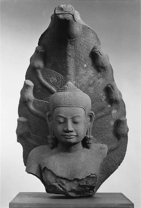 Buddha Protected By A Seven Headed Naga Cambodia Angkor Period