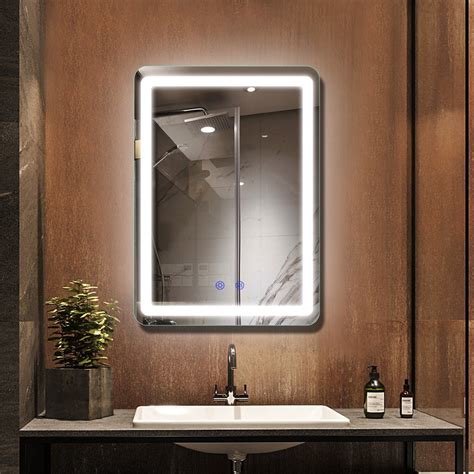 600 X 800mm Custom Illuminated Lighted Led Mirror With Defog For Bathroom China Led Mirror And