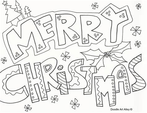 Merry Christmas Coloring Pages Decorations Coloring Pages