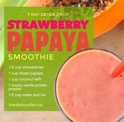 Strawberry Papaya Papaya Smoothie Healthy Drinks Smoothies Smoothie