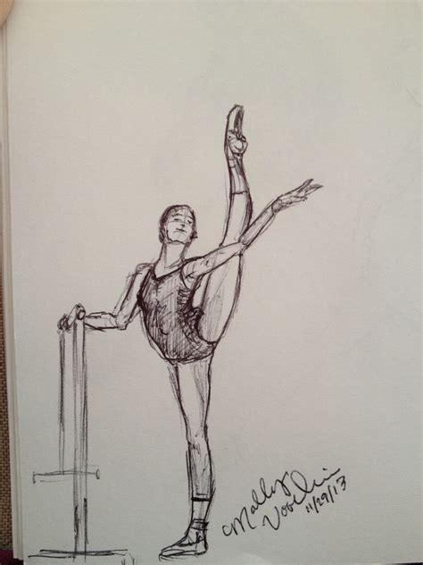 Dancer At The Ballet Barre Mgv 112913 Ballet Dancer Drawing Ballet