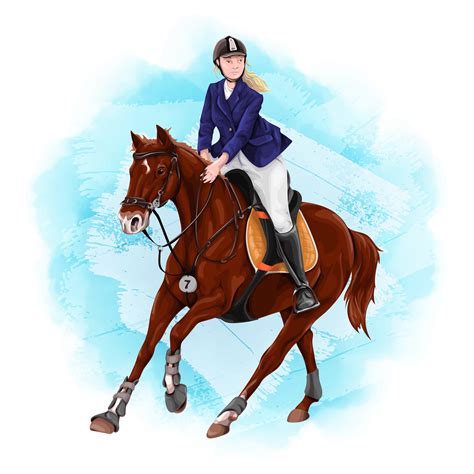 Woman Horseback Riding Equestrian Sport 642944 Vector Art At Vecteezy
